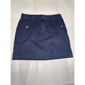 J Crew Chino Skirt Women's Size 6 Navy